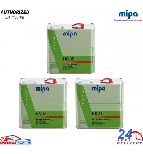 3x MIPA HS35 2K HS Acrylic Hardener 2.5L Slow - For OC, CC9, CX4, CC12